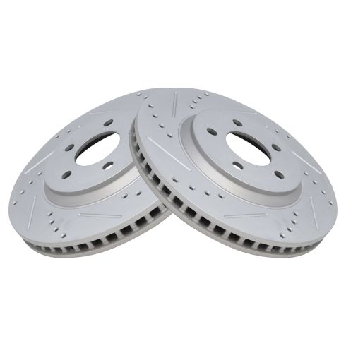 Ford Mustang Front Driver & Passenger Side 2 Piece Premium G-Coated Brake Rotor Set TRQ Performance BRA74802