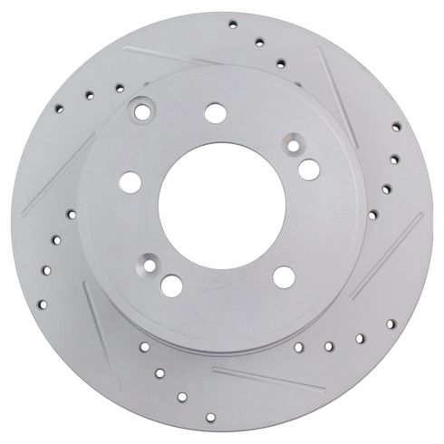 Hyundai Kia Rear Driver & Passenger Side 2 Piece Premium G-Coated Brake Rotor Set TRQ Performance BRA74825