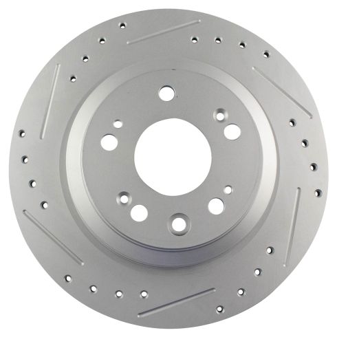 2009-14 Acura TL Rear Driver & Passenger Side 2 Piece Premium G-Coated Performance Brake Rotor Set TRQ Performance BRA74831