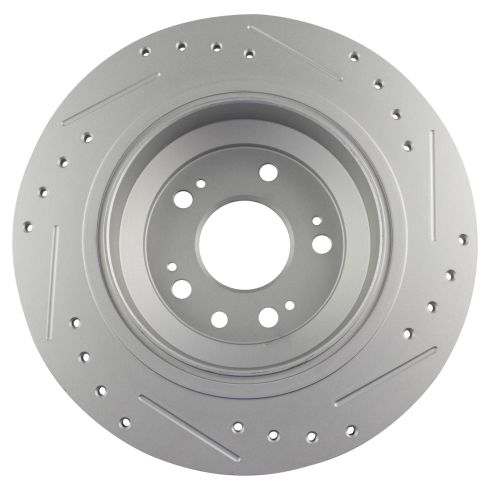 2009-14 Acura TL Rear Driver & Passenger Side 2 Piece Premium G-Coated Performance Brake Rotor Set TRQ Performance BRA74831