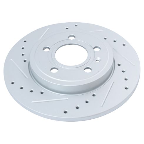Audi A4 A4 Quattro Rear Driver & Passenger Side 2 Piece Premium G-Coated Brake Rotor Set TRQ Performance BRA74836