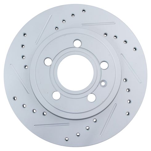 Audi A4 A4 Quattro Rear Driver & Passenger Side 2 Piece Premium G-Coated Brake Rotor Set TRQ Performance BRA74836
