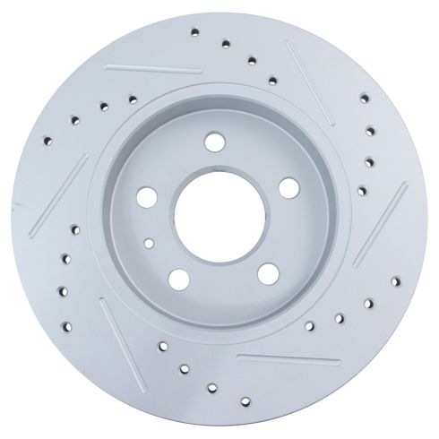Audi A4 A4 Quattro Rear Driver & Passenger Side 2 Piece Premium G-Coated Brake Rotor Set TRQ Performance BRA74836
