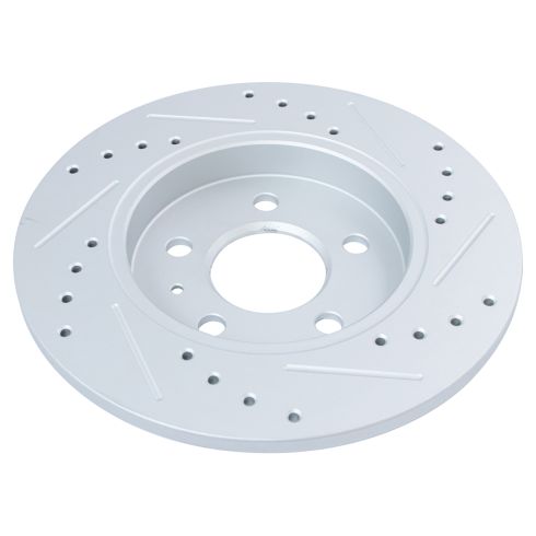 Audi A4 A4 Quattro Rear Driver & Passenger Side 2 Piece Premium G-Coated Brake Rotor Set TRQ Performance BRA74836