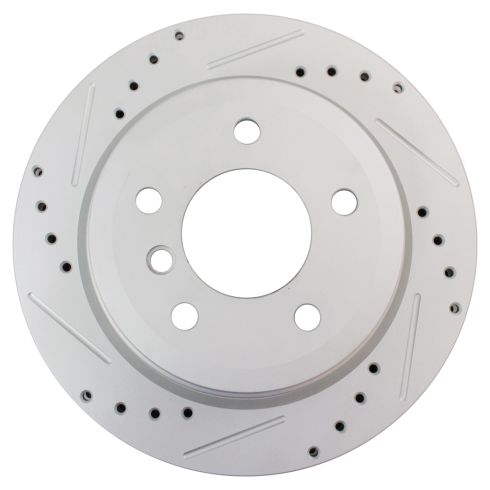 BMW 325Xi 328i 328i xDrive 328xi X1 Rear Driver & Passenger Side 2 Piece Premium G-Coated Brake Rotor Set TRQ Performance BRA74848