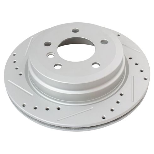 BMW 325Xi 328i 328i xDrive 328xi X1 Rear Driver & Passenger Side 2 Piece Premium G-Coated Brake Rotor Set TRQ Performance BRA74848