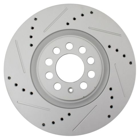 VW Golf Jetta Audi TT TT Quattro Front Driver & Passenger Side 2 Piece Premium G-Coated Brake Rotor Set TRQ Performance BRA74850
