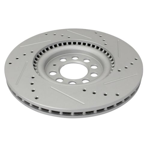 VW Golf Jetta Audi TT TT Quattro Front Driver & Passenger Side 2 Piece Premium G-Coated Brake Rotor Set TRQ Performance BRA74850
