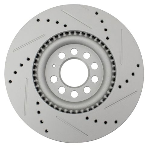 VW Golf Jetta Audi TT TT Quattro Front Driver & Passenger Side 2 Piece Premium G-Coated Brake Rotor Set TRQ Performance BRA74850