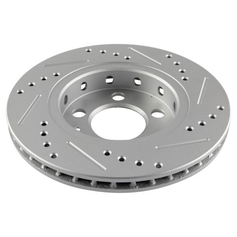 VW Golf Jetta R32 Audi TT Quattro Rear Driver & Passenger Side 2 Piece Premium G-Coated Brake Rotor Set TRQ Performance BRA74854