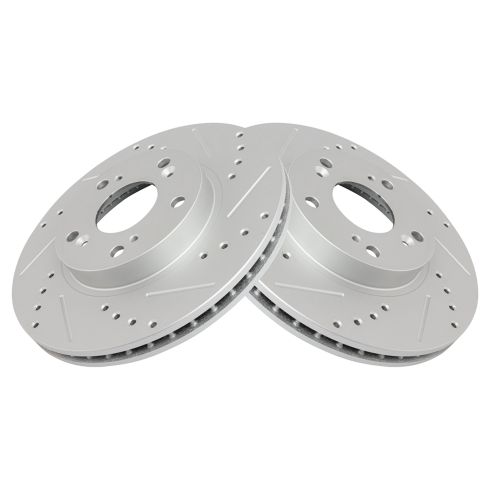 2002-04 Honda CR-V Front Driver & Passenger Side 2 Piece Premium G-Coated Performance Brake Rotor Set TRQ Performance BRA74869