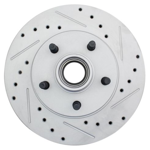 Ford Mazda Mercury Front Driver & Passenger Side 2 Piece Premium G-Coated Brake Rotor Set TRQ Performance BRA74881