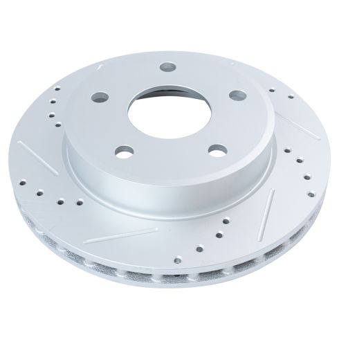 Dodge Ram Mitsubishi Front Driver & Passenger Side 2 Piece Premium G-Coated Brake Rotor Set TRQ Performance BRA74883