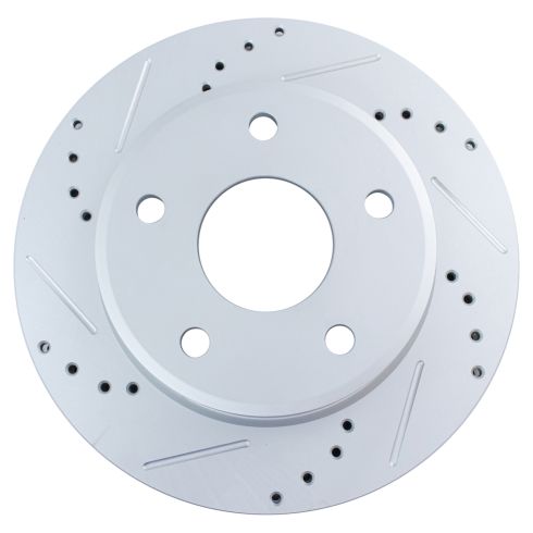 Dodge Ram Mitsubishi Front Driver & Passenger Side 2 Piece Premium G-Coated Brake Rotor Set TRQ Performance BRA74883