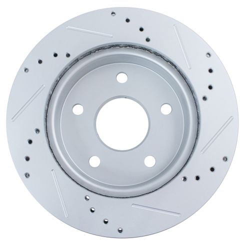 Dodge Ram Mitsubishi Front Driver & Passenger Side 2 Piece Premium G-Coated Brake Rotor Set TRQ Performance BRA74883