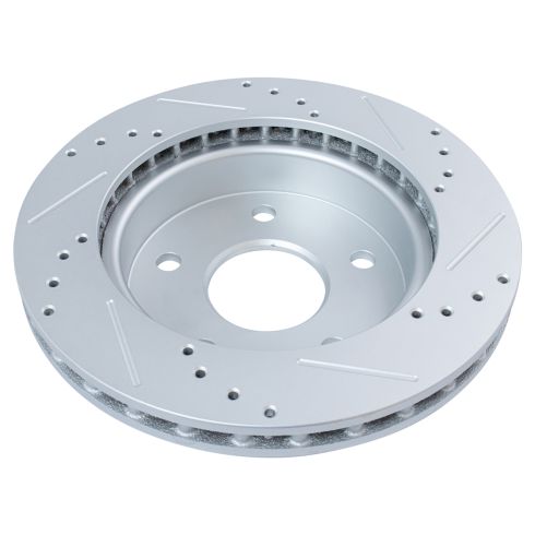 Dodge Ram Mitsubishi Front Driver & Passenger Side 2 Piece Premium G-Coated Brake Rotor Set TRQ Performance BRA74883