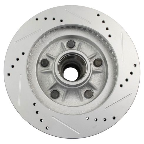 1997-98 Ford F150 Truck Rear Wheel Drive Front Driver & Passenger Side with 2 Wheel ABS Brakes 2 Piece Premium G-Coated Performance Brake Rotor Set TRQ Performance BRA74895