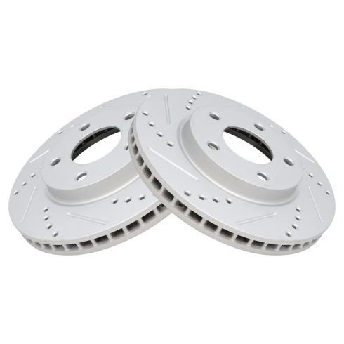 Dodge Caliber Mitsubishi Lancer Front Driver & Passenger Side 2 Piece Premium G-Coated Brake Rotor Set TRQ Performance BRA74920