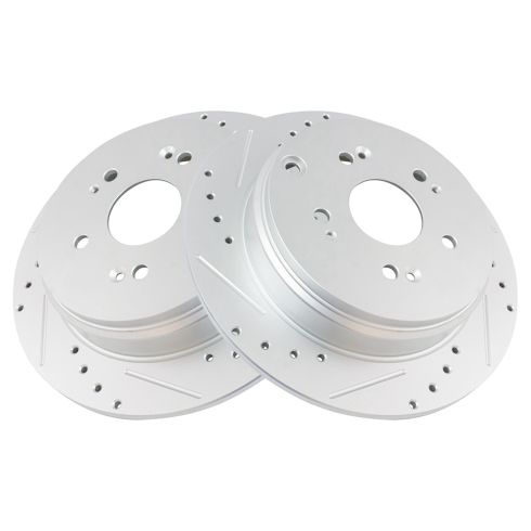 Honda CR-V Acura RDX Rear Driver & Passenger Side 2 Piece Premium G-Coated Brake Rotor Set TRQ Performance BRA74924