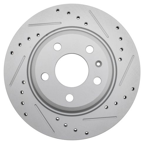 Audi Rear Driver & Passenger Side 2 Piece Premium G-Coated Brake Rotor Set TRQ Performance BRA74932