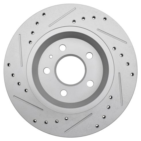 Audi Rear Driver & Passenger Side 2 Piece Premium G-Coated Brake Rotor Set TRQ Performance BRA74932