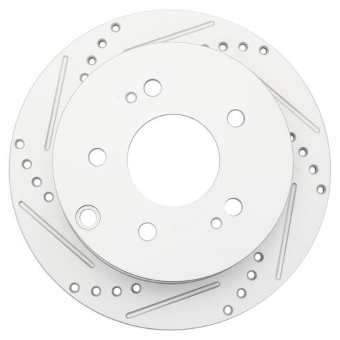 Mitsubishi Eclipse Galant Rear Driver & Passenger Side 2 Piece Premium G-Coated Brake Rotor Set TRQ Performance BRA74944