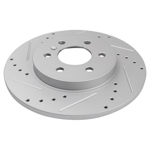 Chevrolet Buick Pontiac Saturn Rear Driver & Passenger Side 2 Piece Premium G-Coated Brake Rotor Set TRQ Performance BRA74969