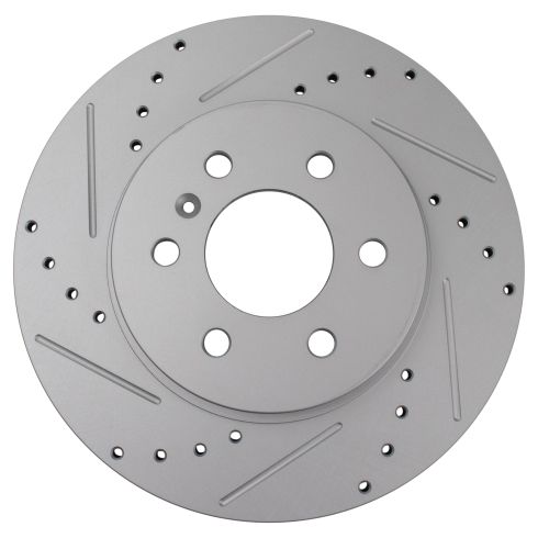Chevrolet Buick Pontiac Saturn Rear Driver & Passenger Side 2 Piece Premium G-Coated Brake Rotor Set TRQ Performance BRA74969