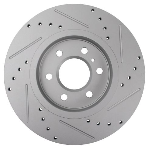 Chevrolet Buick Pontiac Saturn Rear Driver & Passenger Side 2 Piece Premium G-Coated Brake Rotor Set TRQ Performance BRA74969