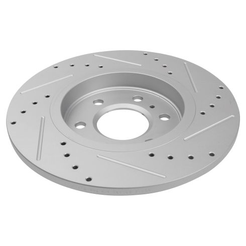 Chevrolet Buick Pontiac Saturn Rear Driver & Passenger Side 2 Piece Premium G-Coated Brake Rotor Set TRQ Performance BRA74969