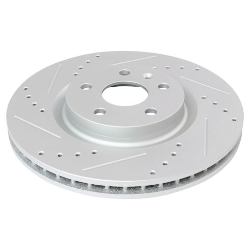 Chevrolet Buick Cadillac Front Driver & Passenger Side 2 Piece Premium G-Coated Brake Rotor Set TRQ Performance BRA74983