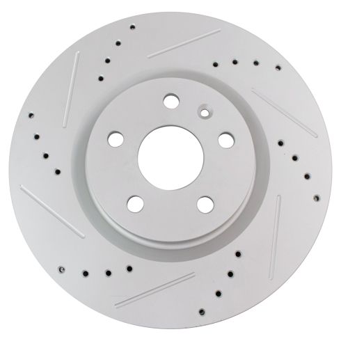 Chevrolet Buick Cadillac Front Driver & Passenger Side 2 Piece Premium G-Coated Brake Rotor Set TRQ Performance BRA74983