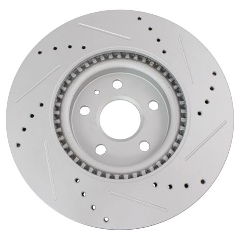 Chevrolet Buick Cadillac Front Driver & Passenger Side 2 Piece Premium G-Coated Brake Rotor Set TRQ Performance BRA74983