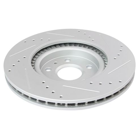 Chevrolet Buick Cadillac Front Driver & Passenger Side 2 Piece Premium G-Coated Brake Rotor Set TRQ Performance BRA74983