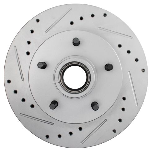 Chevrolet Buick Cadillac Olds Front Driver & Passenger Side 2 Piece Premium G-Coated Brake Rotor Set TRQ Performance BRA74987