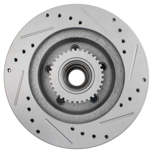 Chevrolet Buick Cadillac Olds Front Driver & Passenger Side 2 Piece Premium G-Coated Brake Rotor Set TRQ Performance BRA74987