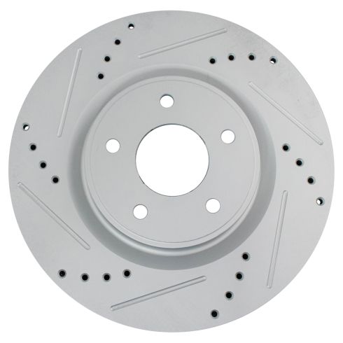 Nissan Infiniti Front Driver & Passenger Side 2 Piece Premium G-Coated Brake Rotor Set TRQ Performance BRA74989