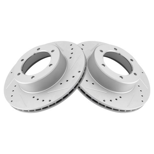 Toyota 4Runner Pickup Front Driver & Passenger Side 2 Piece Premium G-Coated Brake Rotor Set TRQ Performance BRA74991