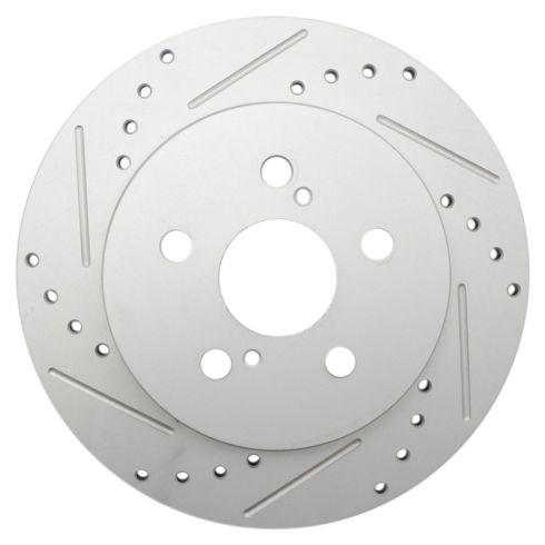 Toyota Lexus Pontiac Rear Driver & Passenger Side 2 Piece Premium G-Coated Brake Rotor Set TRQ Performance BRA74992