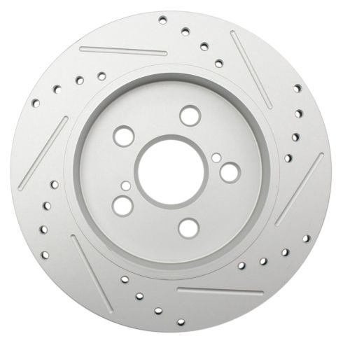 Toyota Lexus Pontiac Rear Driver & Passenger Side 2 Piece Premium G-Coated Brake Rotor Set TRQ Performance BRA74992