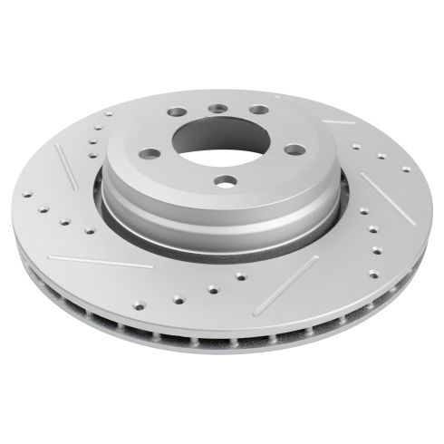 BMW 745i 745Li 760i 760Li Rear Driver & Passenger Side 2 Piece Premium G-Coated Brake Rotor Set TRQ Performance BRA75005