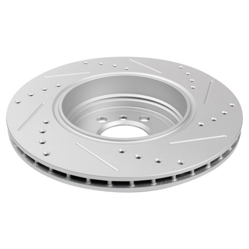 BMW 745i 745Li 760i 760Li Rear Driver & Passenger Side 2 Piece Premium G-Coated Brake Rotor Set TRQ Performance BRA75005