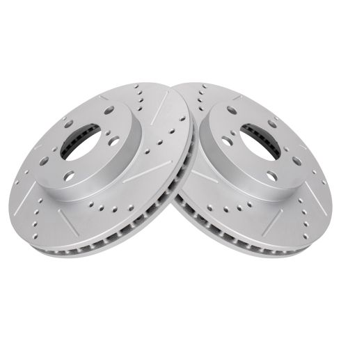 2001-05 Toyota Rav4 Front Driver & Passenger Side 2 Piece Premium G-Coated Performance Brake Rotor Set TRQ Performance BRA75010