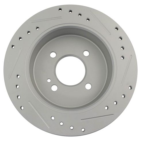Hyundai Accent Kia Rio Rear Driver & Passenger Side 2 Piece Premium G-Coated Brake Rotor Set TRQ Performance BRA75023