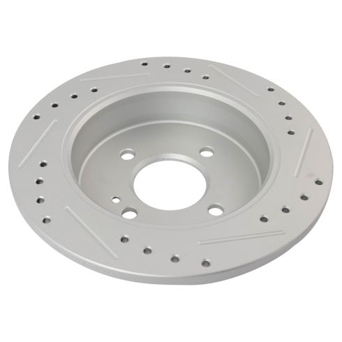Hyundai Accent Kia Rio Rear Driver & Passenger Side 2 Piece Premium G-Coated Brake Rotor Set TRQ Performance BRA75023