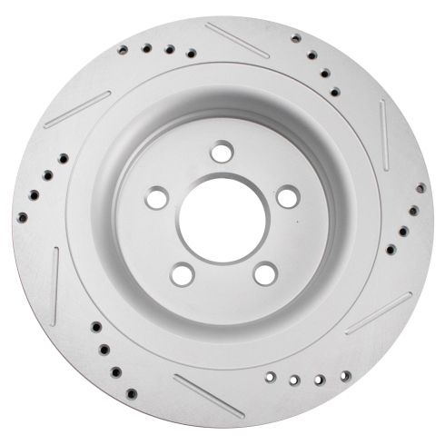 Ford Mustang Rear Driver & Passenger Side 2 Piece Premium G-Coated Brake Rotor Set TRQ Performance BRA14464