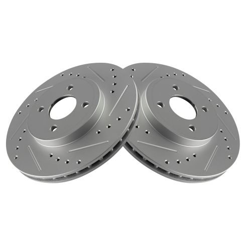 2002-04 Ford Focus SVT Front Driver & Passenger Side 2 Piece Premium G-Coated Performance Brake Rotor Set TRQ Performance BRA75037