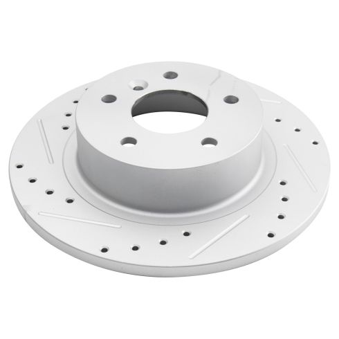 Land Rover Discovery Range Rover Rear Driver & Passenger Side 2 Piece Premium G-Coated Brake Rotor Set TRQ Performance BRA75043