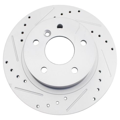 Land Rover Discovery Range Rover Rear Driver & Passenger Side 2 Piece Premium G-Coated Brake Rotor Set TRQ Performance BRA75043