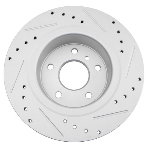 Land Rover Discovery Range Rover Rear Driver & Passenger Side 2 Piece Premium G-Coated Brake Rotor Set TRQ Performance BRA75043